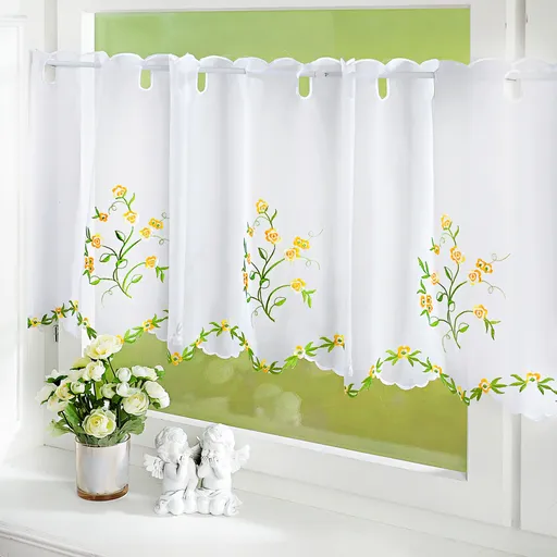 Perdea decorativă cu flori