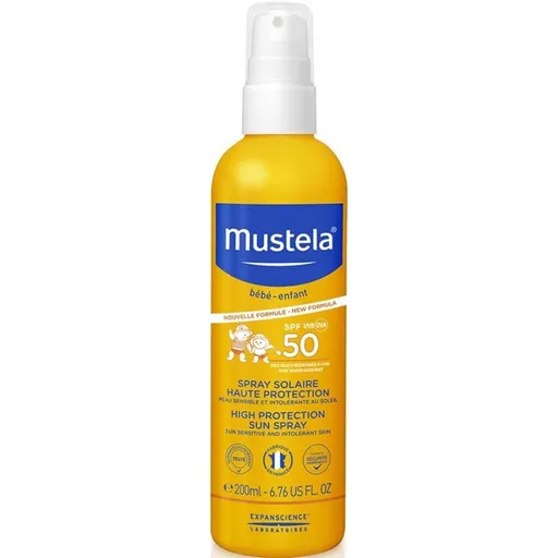 Mustela Spray de protecție solară pentru copii SPF 50 (High Protection Sun Spray) 200 ml