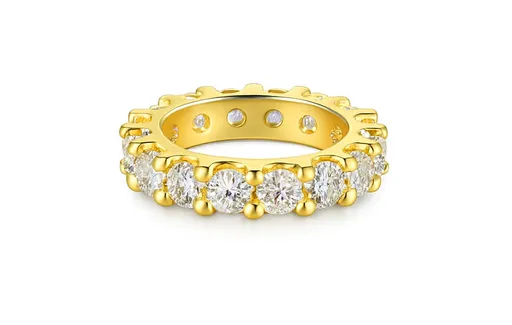 Troli Inel strălucitor placat cu aur cu zirconi VBR039G-A 49 mm