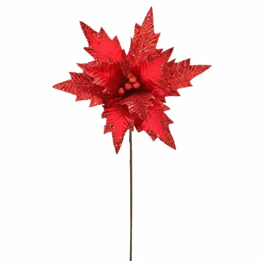 Floare strălucitoare de Crăciun, roșie, 50 x 32 cm