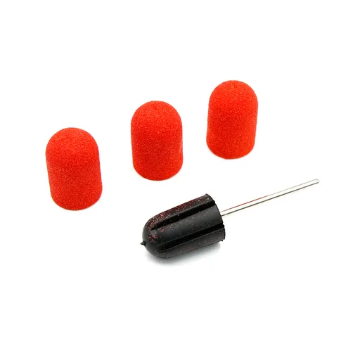 Suport + 3 Smirghel 16 x 25 mm - 100 Set, red