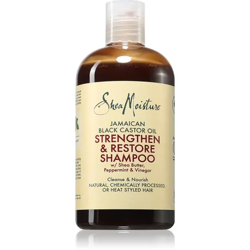 Shea Moisture Jamaican Black Castor Oil Strengthen & Restore sampon pentru curatare pentru par deteriorat si vopsit 384 ml
