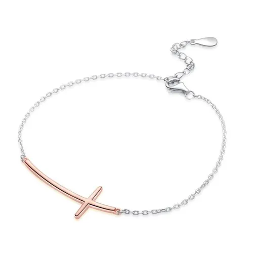 MOISS Brățară bicoloră la modă Cruce B0000437