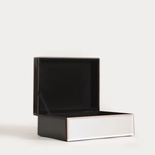 Cutie pentru bijuterii Amosa, Homla, 19x15x8 cm, MDF/sticla, bej