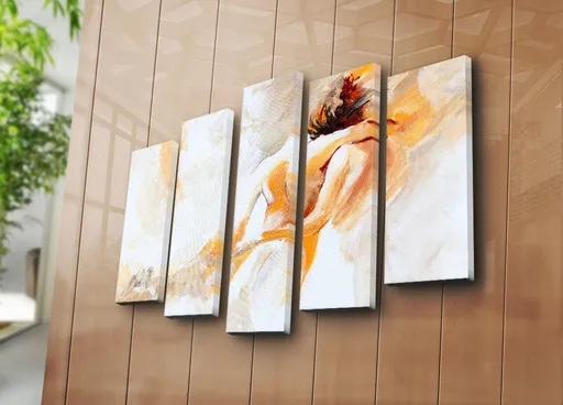 Tablou decorativ, 5PATK-205, 19 x 70 cm, Multicolor