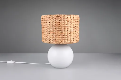 Lampa de masa Vina, TRIO, 28x40 cm, 40W, 1x E27, ceramica, alb/bej