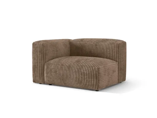 Modul stanga pentru canapea, 1 loc, Martina-212, Micadoni Home, 121x106x75 cm, velur, maro ghinda