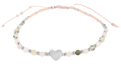 Troli Brățară cu mărgele fine cu inimă VBD392-B