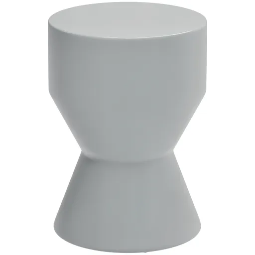 Outsunny Scaun de gradina din ceramica, suport 120kg Ø33 x 45,5 cm rezistent la intemperii, cu design de clepsidra, Gri deschis | Aosom Romania