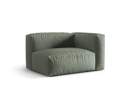 Modul dreapta pentru canapea, 1 loc, Martina-169, Micadoni Home, 121x106x75 cm, tesatura structurata catifelata, verde muschi