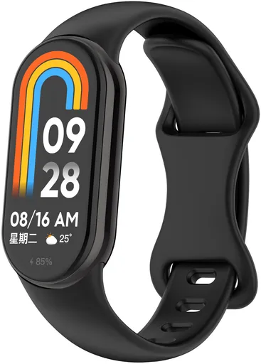 4wrist Curea din silicon pentru Xiaomi 9 și 8 - Black
