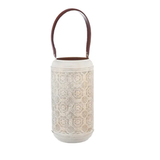 InDecor Sfeșnic metalic Mandala bej, 23 x 23 x 42cm, L