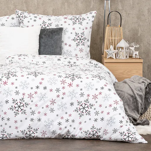 Lenjerie de pat 4Home Snowflakes, din bumbac, 140 x 200 cm, 70 x 90 cm