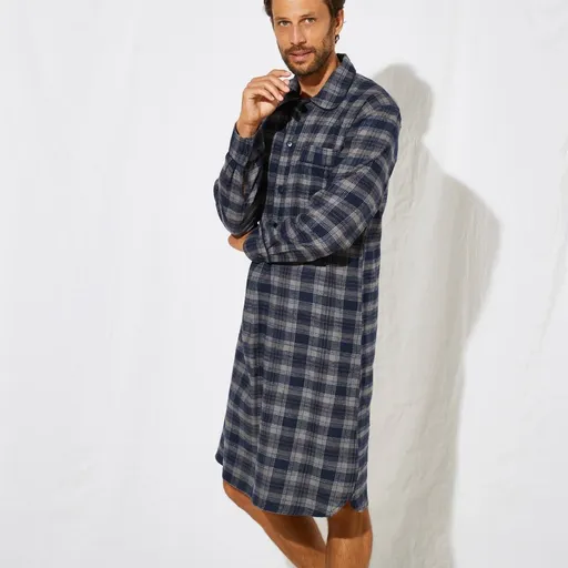 Cămașă de noapte bărbătească din flanel în carouri