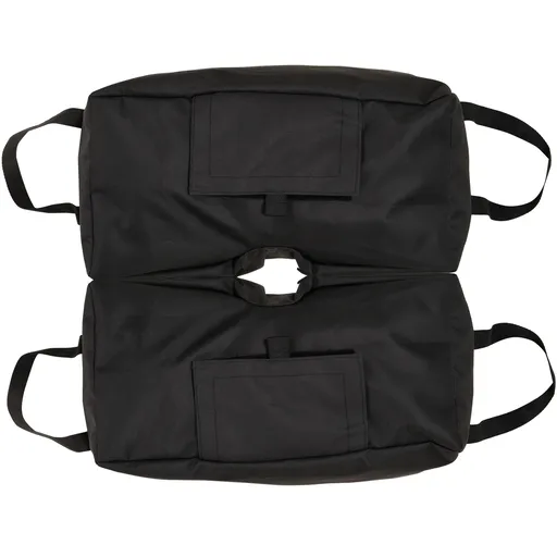 Outsunny Set 2 Baze pentru Umbrelă cu Sac Reîncărcabil cu 50 kg de Nisip, Mânere și Lopată, 50x25x18 cm, Negru | Aosom Romania