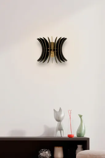 Aplica de perete, Opviq, 390FLH2105, Negru