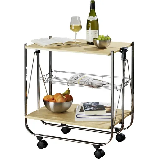 Wenko Cărucior pliabil pentru servit masa DinettDeluxe, 68 × 41 × 70 cm