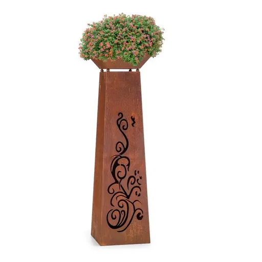Blumfeldt Turn floral Ghiveci floral Stâlp floral Vatră Design din oțel ruginit