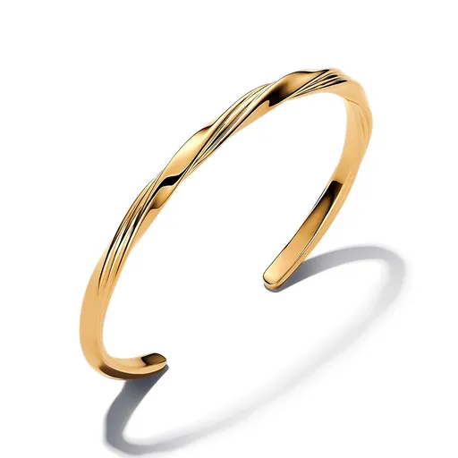 Pandora Brățară solidă deschisă placată cu aur Shine Essence 563869C00 16 cm