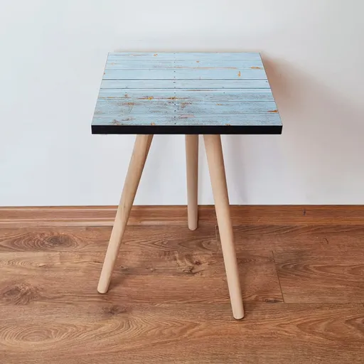 Masuta, Hanah Home, Shp119, 35x42x35 cm, Albastru / Cămilă