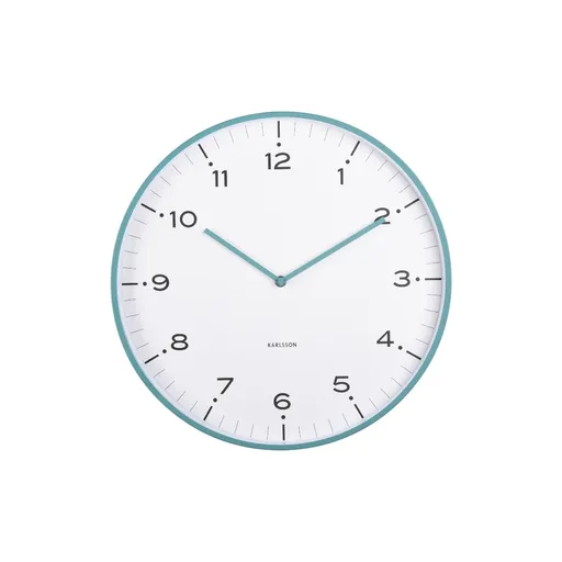 Karlsson 6011BL ceas de perete design, albastru,diametru 40 cm, albastru