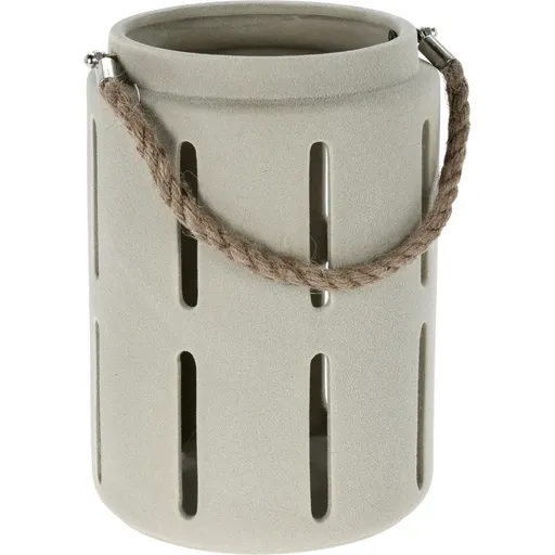 Felinar decorativ Danila, gri, 15 x 21,8 cm, dolomit