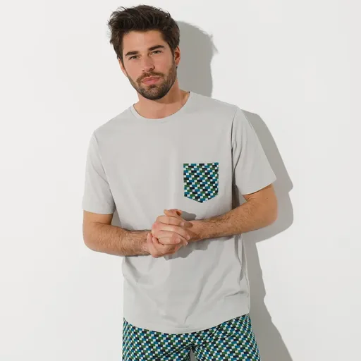 Cămașă de pijama cu mânecă scurtă, gri