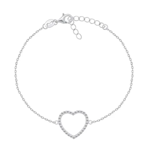 Brilio Silver Brățară fermecătoare din argint cu inimă BRC22W