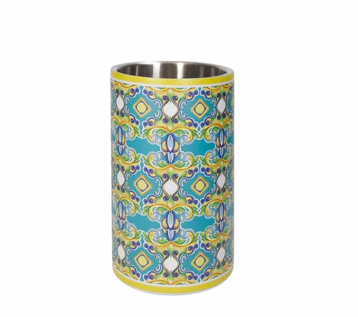 Racitor sticla de vin, Citrus Yellow edge, Brandani, 12x19 cm, inox