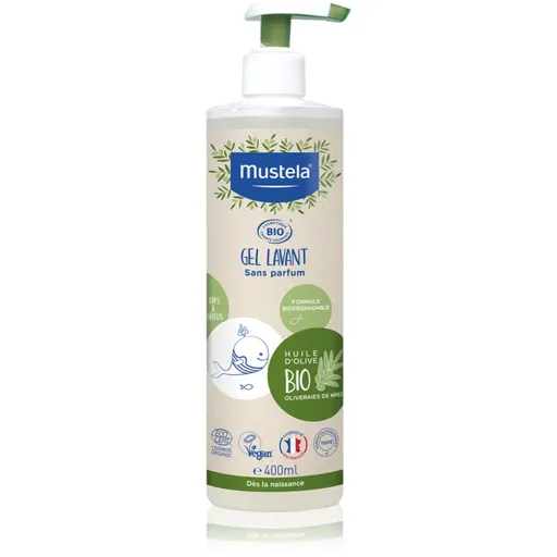Mustela BIO gel de duș pentru corp și păr pentru nou-nascuti si copii 400 ml