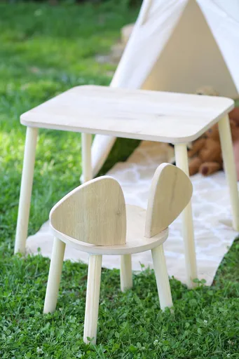 Scaun pentru copii, Hanah Home, Mickey Chair, 30x30x25 cm, Maro