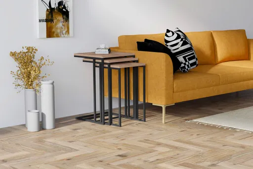 Set masute 3 piese, Hanah Home, Stoli, Pin Atlantic / Negru