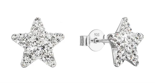 Evolution Group - Pavona Cercei din argint Steluțe cu cristale Preciosa 31312.1