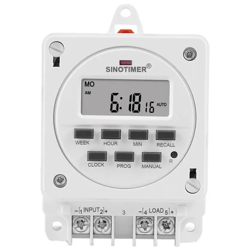 Releu digital cu temporizator, Sinotimer, temporizator, intrerupator, programabila, 230V, 16A, 3600W, TM618E-2