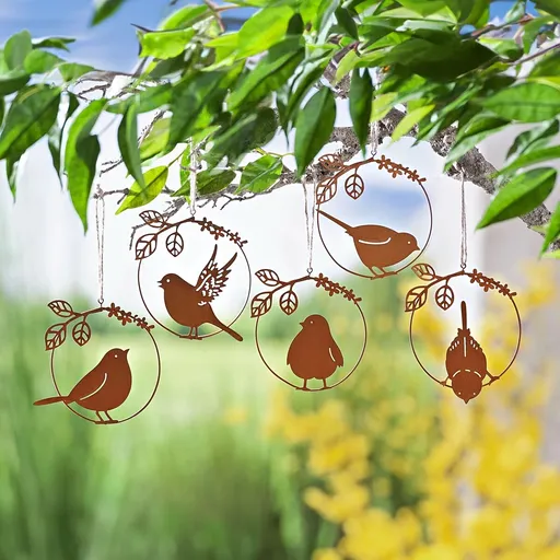 Decorațiuni suspendate Păsări, set de 5 bucăți