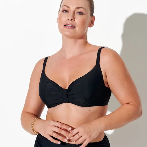 Sutien balcon cu cupe D+, culoare uni, pentru costum de baie Solaro