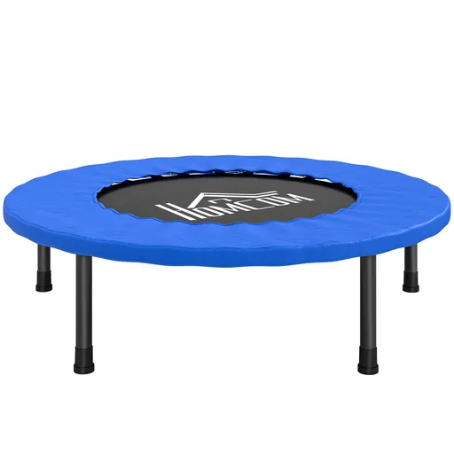 HOMCOM Trambulină Fitness Ø81 cm, Trambulină din Oțel cu Protecție de Margine și 28 de Arcuri pentru Exerciții în Interior și Exterior, Suportă 100 kg