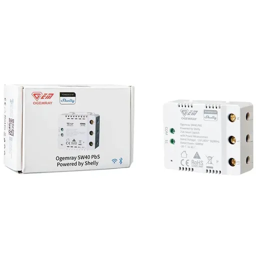 Ogemray Smart Relay 25A Control inteligent pentru consumatori mari, cu functii complete Shelly 3800238070885