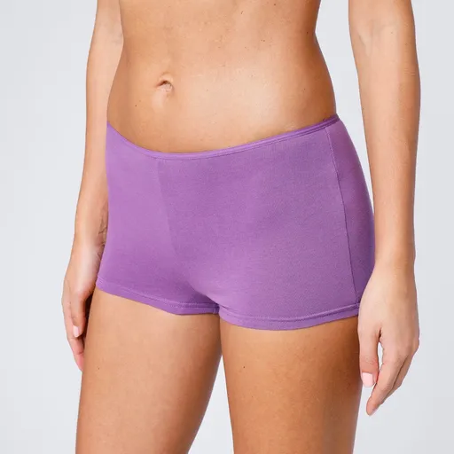 Set de 10 boxeri din bumbac elastic, culoare uni