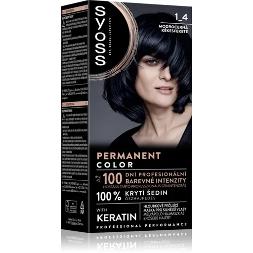 Syoss Permanent Color Culoare permanenta pentru par culoare 1_4 Blue Black 1 buc