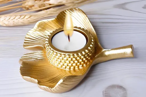 Decoratiune, CY0342, 13x14 cm, Poliester, Auriu