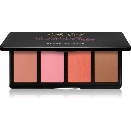 L.A. Girl Cosmetics Fanatic paleta fard de obraz culoare Blushed Babe 4x4 g