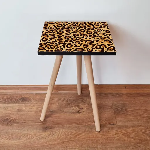 Masuta, Hanah Home, Shp151, 35x42x35 cm, Camel / Maro / Negru