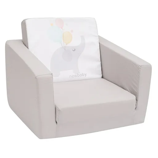 Fotoliu extensibil New Baby Elephant , gri, gri