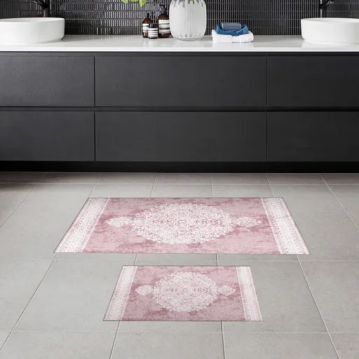 Set covorase de baie, L'essentiel Maison, 510602 V2, Roz pudra