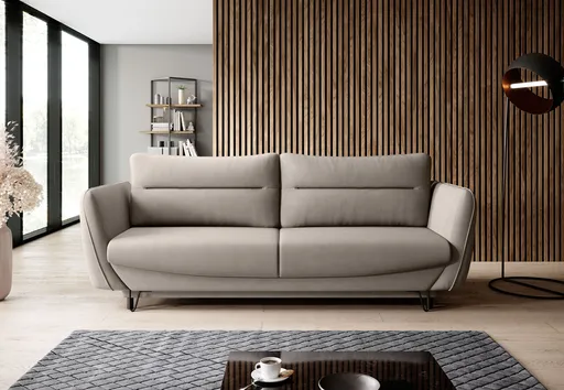 Canapea extensibila 4 locuri ELTAP, SO-SIL-07PO, Silva, 236x95x90 cm, lemn/poliester, bej