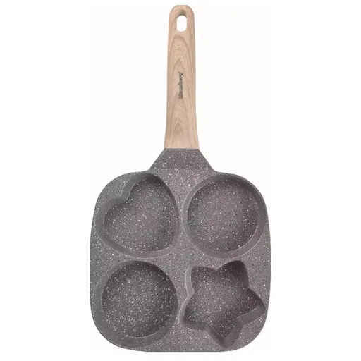 Tigaie cu 4 sectiuni Klausberg KB 7808, 19cm, Acoperire din marmura, Diverse forme, Inductie, Gri