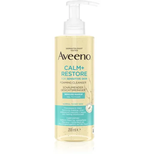 Aveeno Calm + Restore spuma de curatat faciale 200 ml