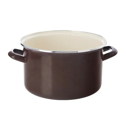 Orion Oală emailată cu margine Brown, 4 l, 4 l