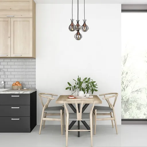 Lustra, Opviq, 683AVN1207, Negru/Bronz